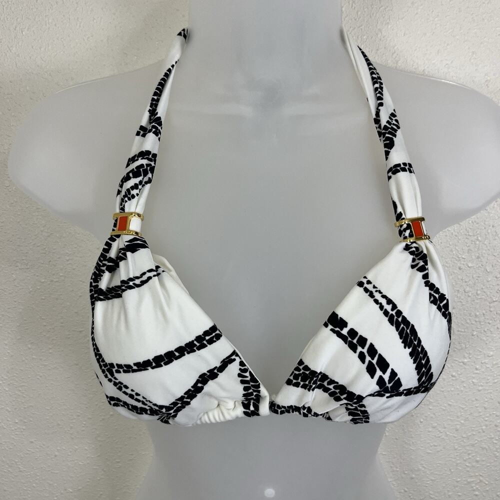 Vix Black and White Bikini Top